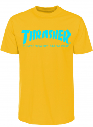 Thrasher T-shirt Skate Mag Yellow M size