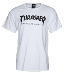 Thrasher T-shirt Skate Mag White L size