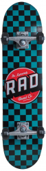 RAD Dude Crew Skateboard Checkers Blue 7-25