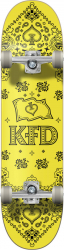 KFD Bandana Complete Skateboard 7.75 Yellow