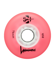 LUMINOUS LED WHEELS 76mm 1 set pink