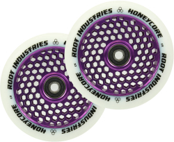 Root Industries Honeycore Wheels White 110mm Violet