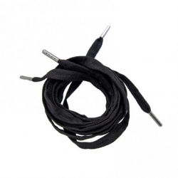 FR - LACES BLACK - METALLIC TIPS 210mm