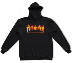 Thrasher Hoodie Flame Black M size