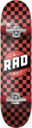 RAD Checkers Complete Skateboard 7.75 Red