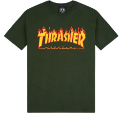 Thrasher T-shirt Flame Forest Green L size