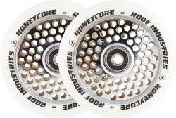 Root Industries Honeycore Wheels White 110mm Silver