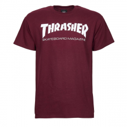 Thrasher T-shirt Skate Mag Maroon M size