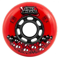 FR - STREET INVADERS WHEELS RED 76mm