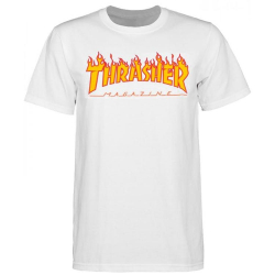 Thrasher T-shirt Flame White XL size