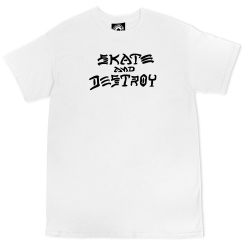 Thrasher T-shirt Skate and Destroy White M size