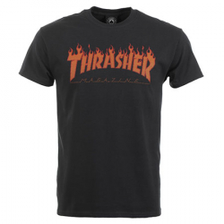 hrasher T-shirt Flame Halftone Black XL size