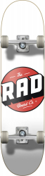 RAD Logo Complete Skateboard 8 White