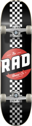 RAD Checker Stripe Complete Skateboard 8 Black