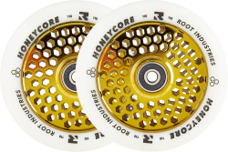 Root Industries Honeycore Wheels White 110mm Gold