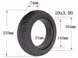 Electric scooter solid tyre 10x3,0
