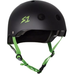S-One V2 Lifer Helmet XL Black Matte Green Straps