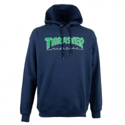 Thrasher Hoodie Outlined Navy Blue M size