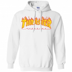 Thrasher Hoodie Flame White S size