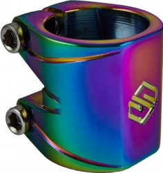 Striker Essence Double V2 Pro Scooter Clamp  (Green/Pink)
