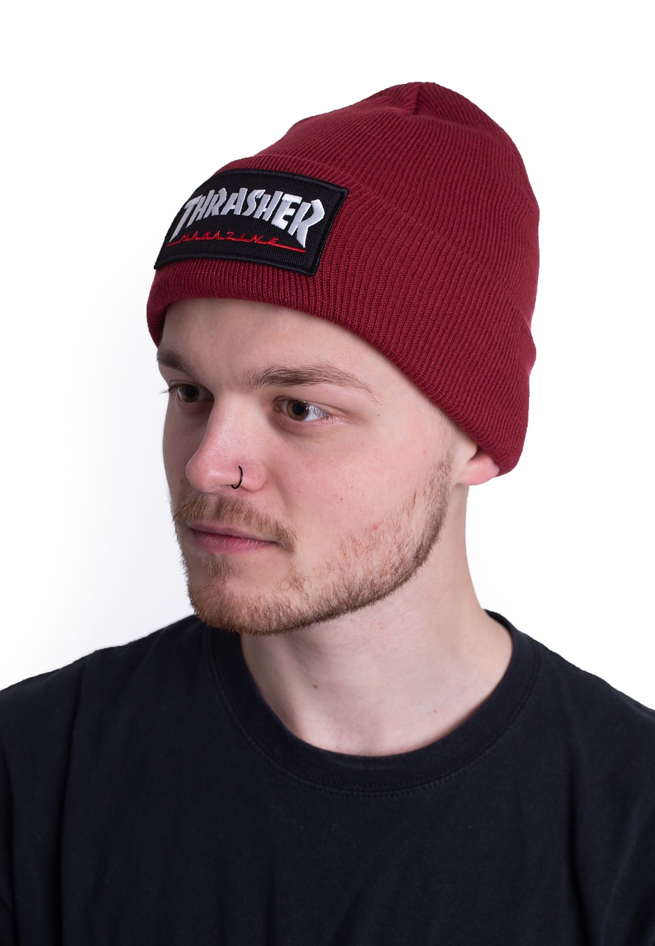 Thrasher Logo Patch Beanie